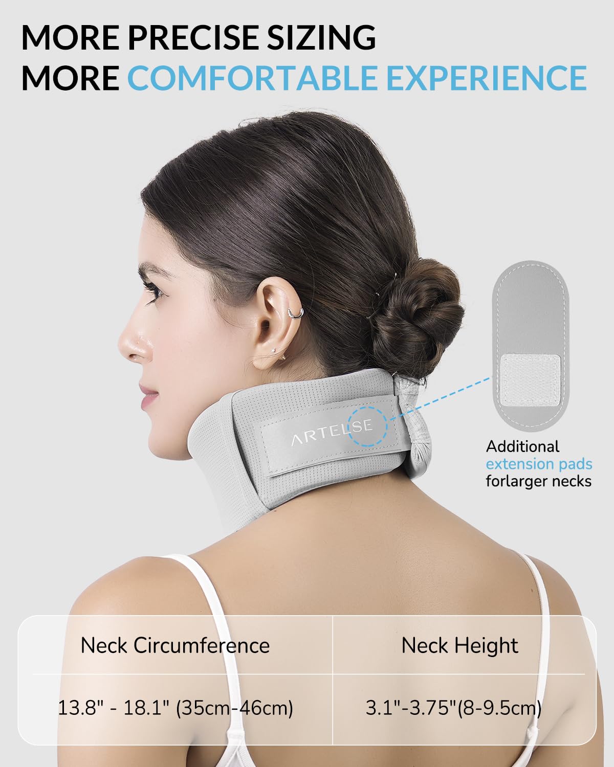 Ice Silk Neck Brace - Soft, Breathable Cervical Collar for Pain Relief & Posture Correction - Washabel Anti-Snoring Support for Comfortable Sleep - Ideal for Office Workers